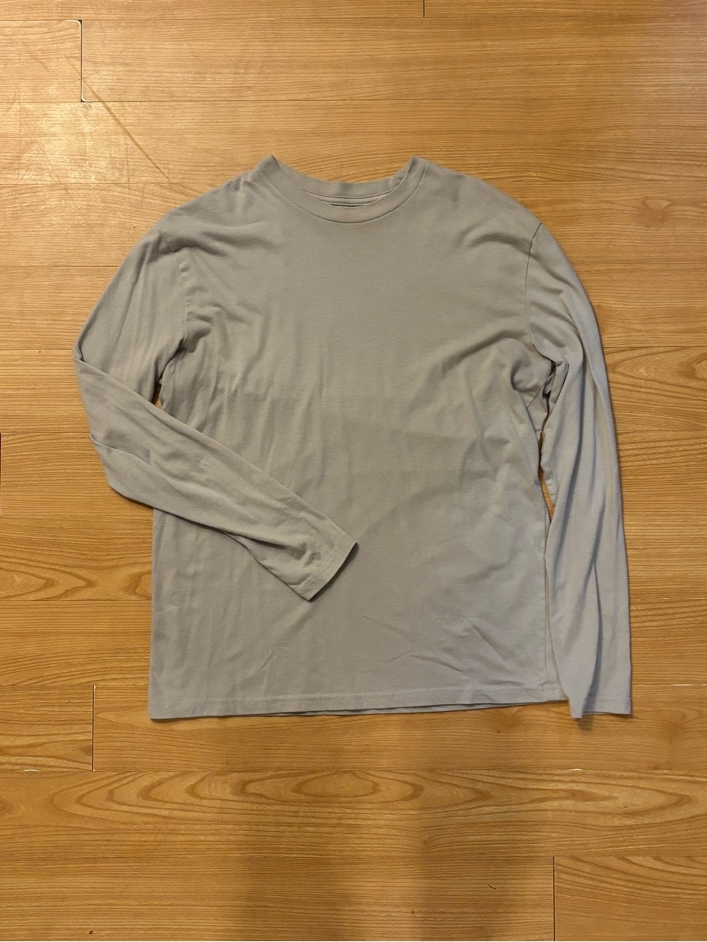 Classic Men's Long-Sleeve Crew Neck Shirt — Cream